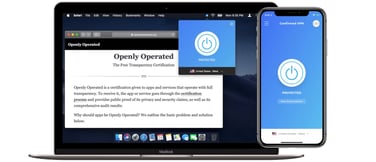 Example of Confirmed VPN on macOS and iOS