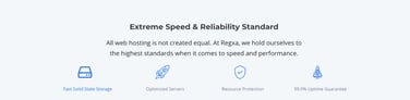 Graphic describing the company's extreme speed and reliability standard