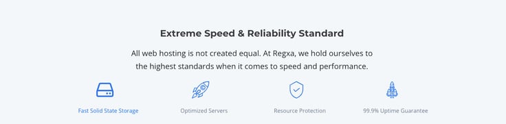Graphic describing the company's extreme speed and reliability standard Graphic describing the company's extreme speed and reliability standard