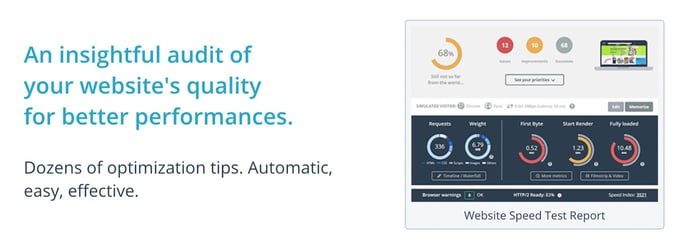 Image of Website Speed Test Report and text readingAn insightful audit of your website's quality for better performances Image of Website Speed Test Report and text readingAn insightful audit of your website's quality for better performances