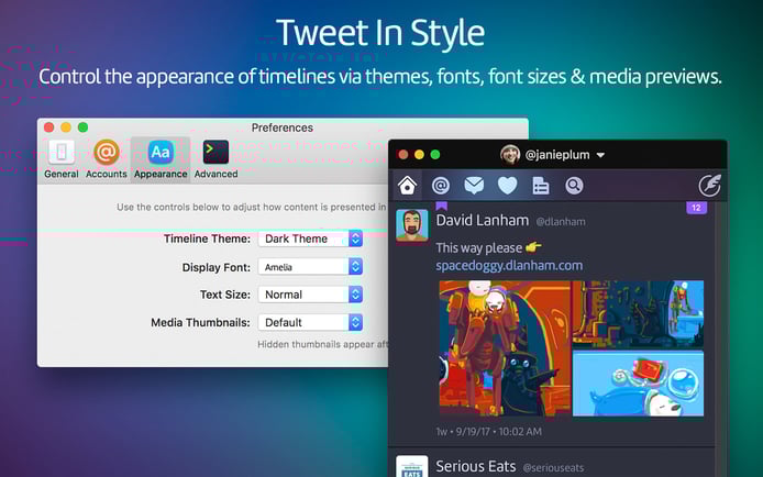 Control the appearance of timelines vis themes, fonts, font sizes, and media previews Control the appearance of timelines vis themes, fonts, font sizes, and media previews