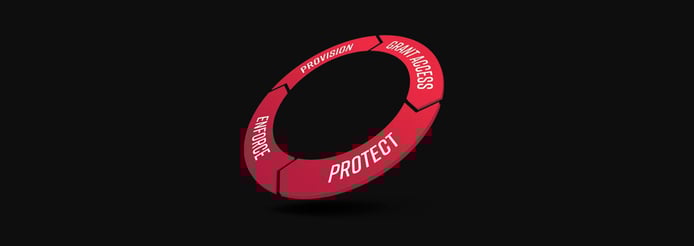 Graphic reading: Enforce, Provision, Grant Access, Protect Graphic reading: Enforce, Provision, Grant Access, Protect