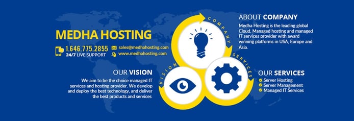 Image highlighting Medha Hosting's value propositions
