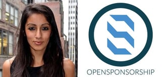 Ishveen Anand, CEO and Founder, and OpenSponsorship logo Ishveen Anand, CEO and Founder, and OpenSponsorship logo
