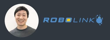 Hansol Hong, CEO of Robolink headshot and company logo