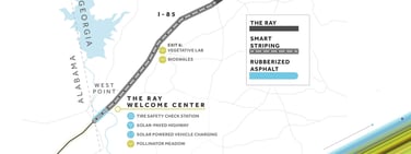 A map of The Ray A map of The Ray