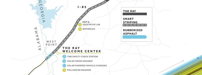 A map of The Ray A map of The Ray