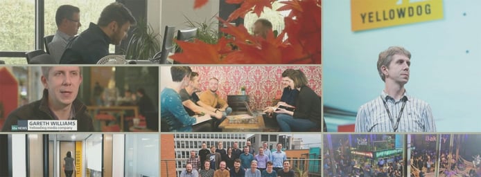 A collage of YellowDog internal photographs A collage of YellowDog internal photographs
