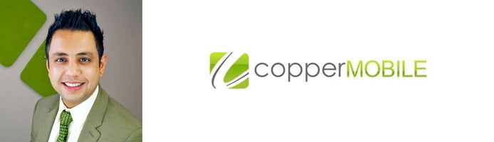 Copper Mobile logo and CEO headshot Copper Mobile logo and CEO headshot
