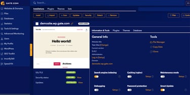 Gate.com user interface