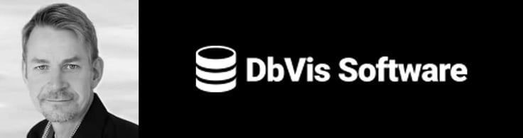 Photo of Roger Bjärevall and DbVis Software logo Photo of Roger Bjärevall and DbVis Software logo