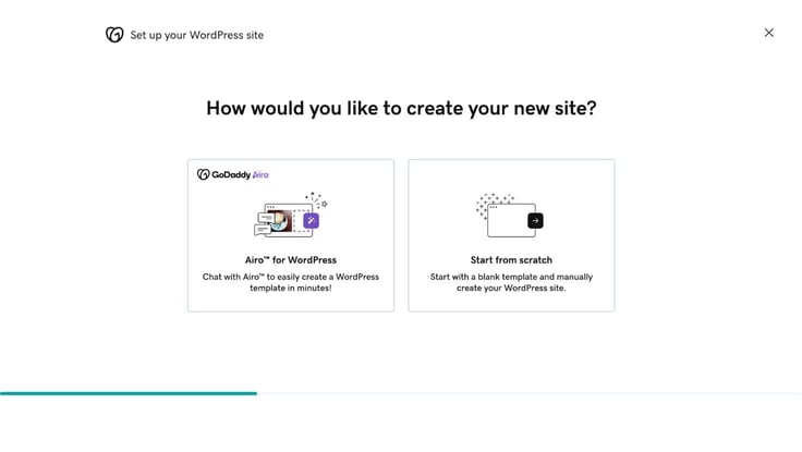 GoDaddy WordPress onboarding GoDaddy WordPress onboarding