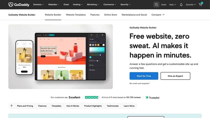 GoDaddy website builder landing page GoDaddy website builder landing page