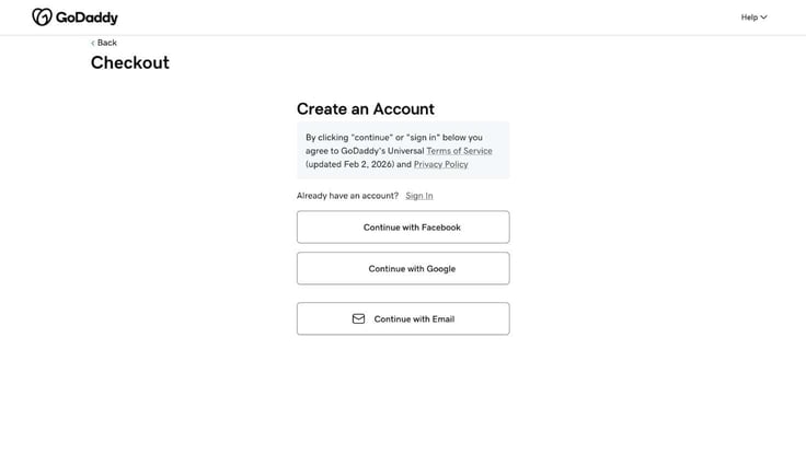 create a GoDaddy account if haven't already to purchase your plan create a GoDaddy account if haven't already to purchase your plan