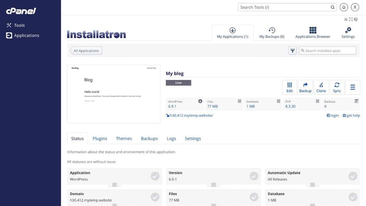 Installatron app installer Installatron app installer
