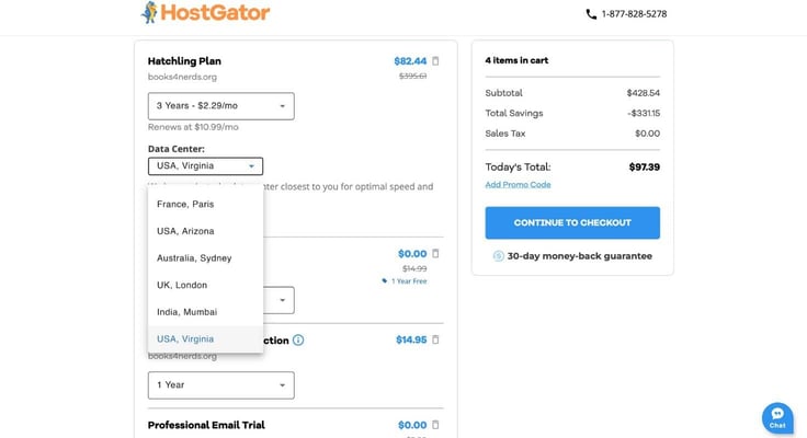 HostGator datacenter locations