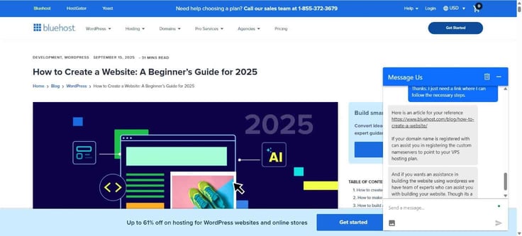 Bluehost knowledge base
