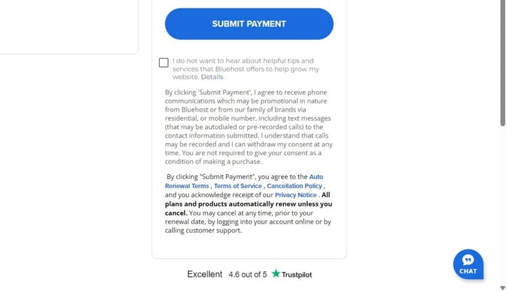 Bluehost privacy notice