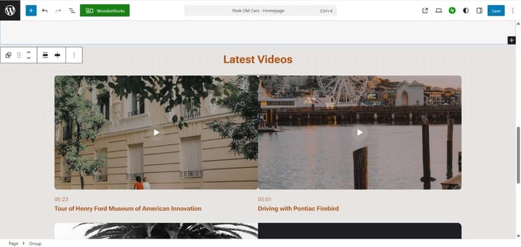 Bluehost WP video template