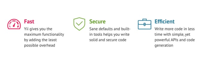 Fast, secure, efficient: The three pillars of Yii Fast, secure, efficient: The three pillars of Yii