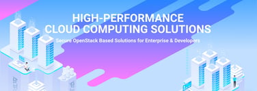 Pastel server imagery with text overlay reading high-performance cloud-computing solutions Pastel server imagery with text overlay reading high-performance cloud-computing solutions