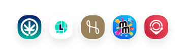 Blue Label Labs has spawned a number of apps as shown in icons here