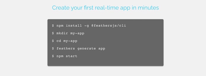 Feathers helps users build real-time apps Feathers helps users build real-time apps