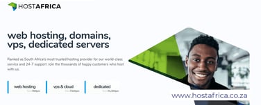 Screenshot of HOSTAFRICA website