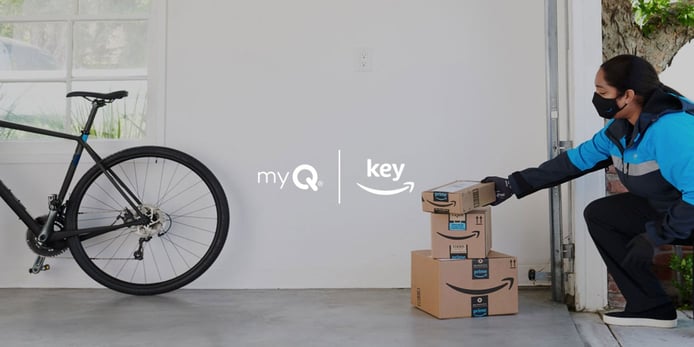 Screenshot of myQ and Amazon partnership Screenshot of myQ and Amazon partnership