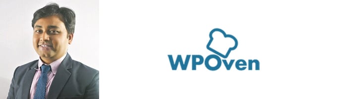 Snehil Prakash, Marketing Manager at WPOven, and logo