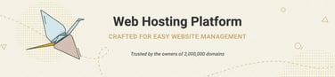 Picture of hand-drawing bird with the words Web Hosting Platform