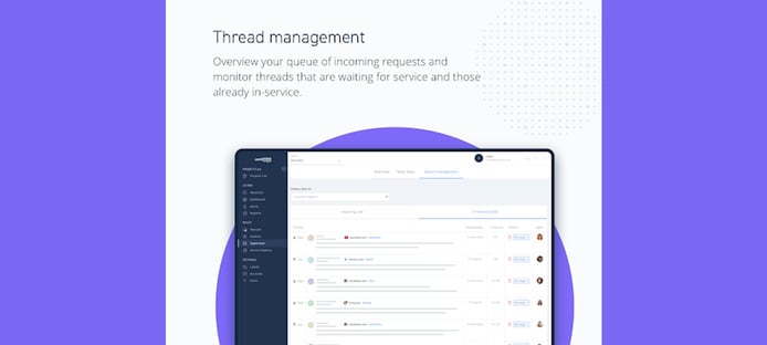 Thread management screenshot Thread management screenshot