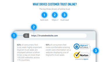 Infographic reading: What drives customer trust online?