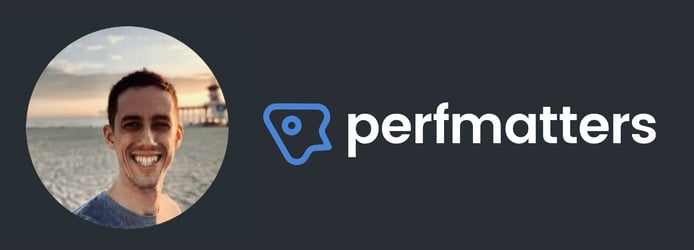 Brian Jackson, Co-Founder of forgemedia LLC, and Perfmatters logo