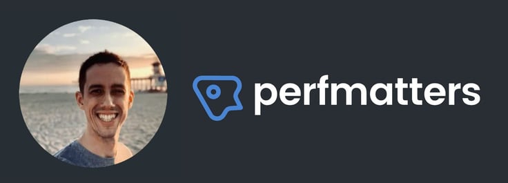 Brian Jackson, Co-Founder of forgemedia LLC, and Perfmatters logo