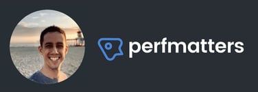 Brian Jackson, Co-Founder of forgemedia LLC, and Perfmatters logo