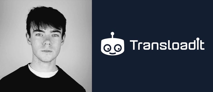 Charlie Macnamara, Technical Writer and Support Engineer and Transloadit logo