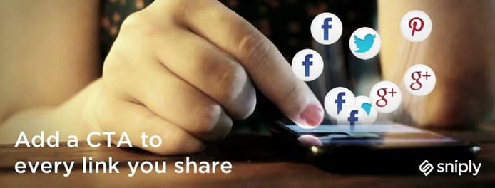 Graphic reading "Add a CTA to every link you share" Graphic reading "Add a CTA to every link you share"