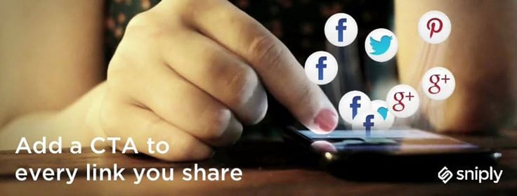 Graphic reading "Add a CTA to every link you share" Graphic reading "Add a CTA to every link you share"