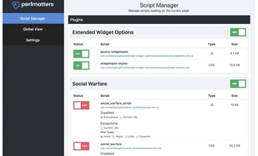 A screenshot of the Script Manager