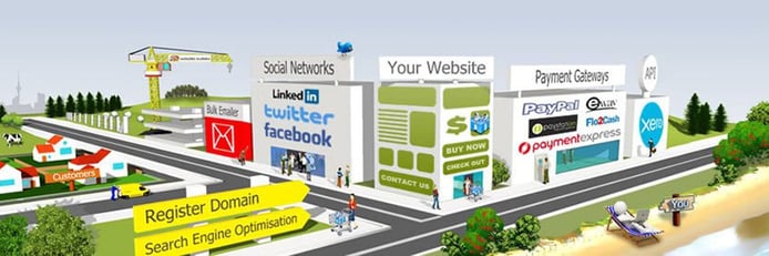 Website world illustration