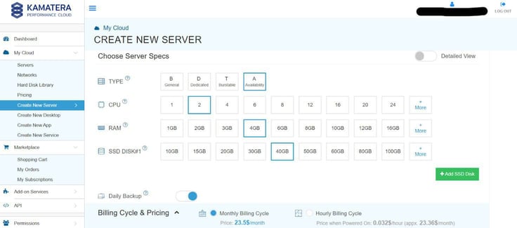 create a new server