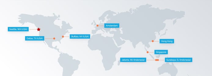 Screenshot of Wowrack datacenter locations Screenshot of Wowrack datacenter locations