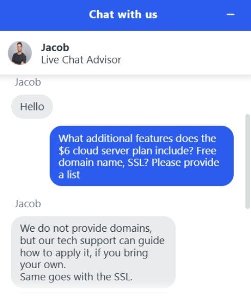 Kamatera live chat