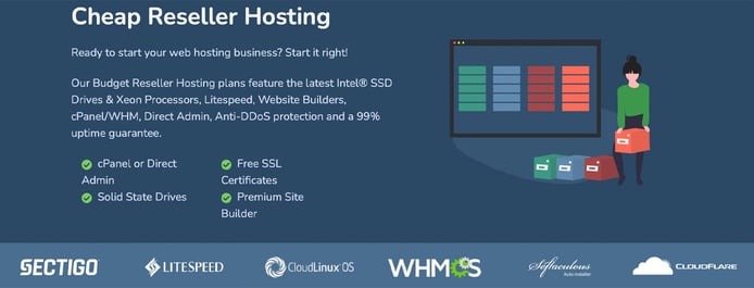 Graphic depicting Reseller Hosting Graphic depicting Reseller Hosting