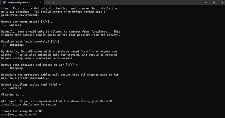database installation