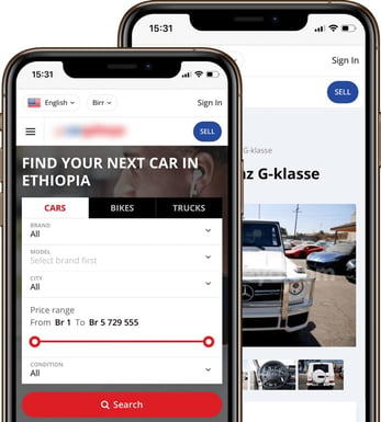 Screenshots of Codica customer mobile interfaces