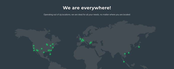 Screenshot of GreenCloudVPS datacenter locations Screenshot of GreenCloudVPS datacenter locations