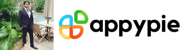 Abhinav Girdhar, Founder, and Appy Pie logo