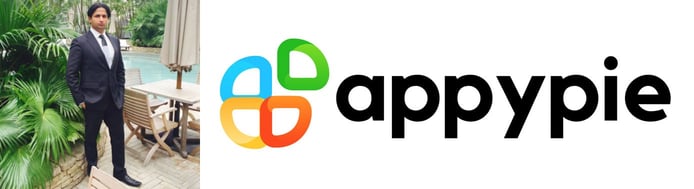 Abhinav Girdhar, Founder, and Appy Pie logo Abhinav Girdhar, Founder, and Appy Pie logo